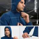 baleaf Men's Rain Jacket Water Resistant Hiking Windbreaker Packable Running Golf Gear Hood Raincoat Reflective (Navy Blue)