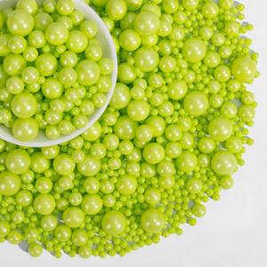 Edible Green Pearl Sprinkles,130g,Bright Green Pearls,Light Spring Sugar Pearls Mix Size Sprinkle for Cake Decorating,Baking Edible Candy,Cake Decorations,Cupcake Toppers,Cookie Donuts Ice Cream Toppings,Birthday Party Easter Supplies