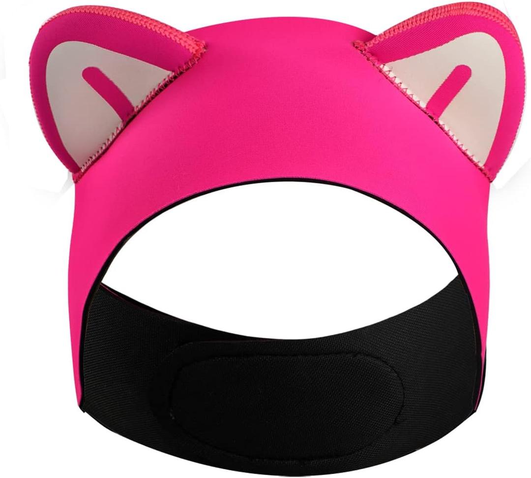 Diving Headband Cat Ears Swimming Headband for Women Kids, 2mm Neoprene Wetsuit Hood - Keeping Water Out - Hold Earplugs in - Secure Ear Plugs for Scuba Dive Snorkeling Swimming Surfing