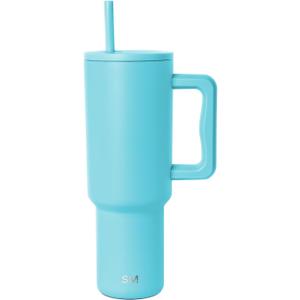 Simple Modern 40 oz Trek Tumbler with Handle and Straw Lid | Cup Holder Friendly Insulated Stainless Steel Travel Mug | Nantucket Tides (40 Ounces)