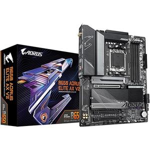 GIGABYTE B650 AORUS Elite AX V2 AMD AM5 ATX Motherboard, Support Ryzen 9000/8000/7000 Series, DDR5, 12+2+2 Power Phase, PCIe 5.0 M.2, USB-C 3.2 Gen 2, WIFI6E, 2.5 GbE, EZ-Latch, Q-Flash, RGB Fusion