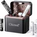 Rechargeable AA/AAA Lithium Batteries with Charger, 4AA and 4AAA Batteries 3800mWh/1300mWh 1.5V Output High Capacity, 8 Slot aa/AAA Li-Ion Battery Charger, 1600+ Cycle Life 2H Fast Charging