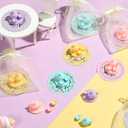 24 Sets Small Tea Party Favors Mini Teapots Teacups Set Miniature Tea Cups Gift Resin Figures with Cards 4 Colors for Kids Carnival Prizes Birthday Party Supply