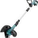 Brushless Lawn Edger Compatible with Makita 18v Battery, Electric Cordless Edger/Trencher (Tool ONLY) 9 Blade, 3 Position Adjustable Depth, 180 Handle, Lightweight with Rear Wheel for Landscaping