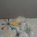 8 Pcs Retro Wall Decor Metal Mid Century Modern Art Retro Vintage Colors 3D Star Atomic Sculpture Iron Starburst Vintage Celestial Metal Wall Decor Accent Hangings for Home Office Room