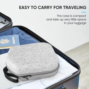 sarlar Hard Carrying Case Compatible with Meta Quest 3S/Quest 3/Oculus Quest 2/Vision Pro Official Original/Elite Strap VR Headset and Controller Accessories, Suitable for Travel and Home Storage