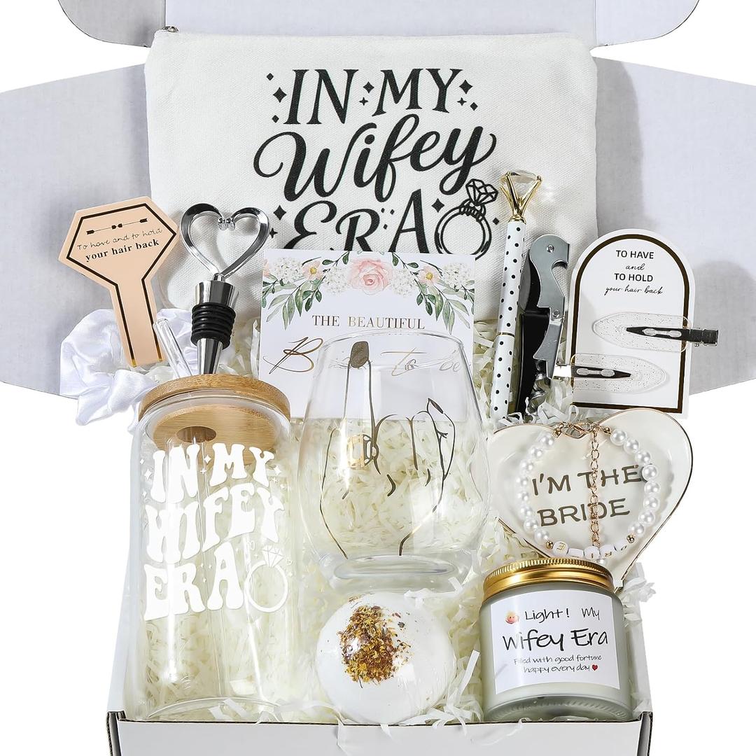 Bridal Shower Gifts for Bride To Be Gift Box Unique Bachelorette Party Present Popular Engagement Wedding Presents Set for Women Her Wifey Future Mrs Just Married