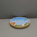 AinDen Disposable Easter Paper Plates, 36-Count Large Heavy Duty Oval Dinner Dessert Cake Basket Plates for Party, 10.2 x 12.6 Inch