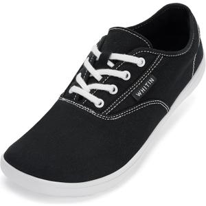 WHITIN Men's Wide Canvas Barefoot Sneakers | Zero Drop Sole | Minimalist Footwear