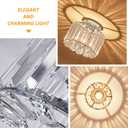 Elegant Silver Crystal Chandelier - Modern Semi Flush Mount Ceiling Light Fixtures for Hallway, Kitchen, Bedroom, Living Room, and More