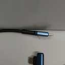 20FT Right Angle USB C Cable, 60W Extra Long Charging Cord Nylon Braided USB C Charger Cable for iPhone 17 16 15 Pro Plus Pro Max Air, iPad/MacBook, Galaxy S20, Pixel, Switch, Camera (Blue)