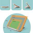 Wood Book Stand - Book Holder for Reading Hands Free, Foldable, Adjustable Book Display Stand, Cookbook Stand Portable, Lightweight Page Holder for Book Lovers, Cooks, Students 13.4"x9.4"