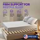 Greaton, Wooden Twin Bed Slats for Support Under Mattress Replacement Wood Slats for Twin Size Bed Frame Under Mattress Support Without Extra Height 3.38 Standard Width