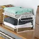Whitmor Wire Grid Stacking Utility Shelf (1-TIER, 10"L x 16"W x 8"H, White)