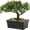 Artificial Bonsai Tree Juniper Faux Plants Indoor Small Fake Plants Decor with Ceramic Pots for Home Table Office Desk Bathroom Shelf Bedroom Living Room Farmhouse Decorations