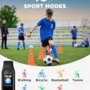 BIGGERFIVE Vigor 2 L Kids Fitness Tracker Watch for Boys Girls Ages 5-15, Activity Tracker, Heart Rate Sleep Monitor, IP68 Waterproof, Pedometer, Calorie Step Counter Watch, Black