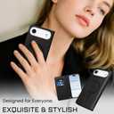 2 x Rssviss for iPhone Air Wallet Case, Flip Folio Case Compatible with Magsafe, RFID Blocking Card Holder Kickstand, Shockproof iPhone Cover Men Women for iPhone Air 6.5" Black