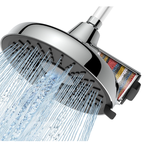 Filtered Shower Head High Pressure 8 Inch with Removable Chlorine Filter - Hard Water Rain Showerhead for Bathroom, Soft Skin & Hair Care - Fixed Wall Mount,3 Rainfall Spray Modes,Blushed Nickel