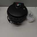 Chefman Anti-Overflow Belgian Waffle Maker w/Shade Selector, Temperature Control, Mess Free Moat, Round Iron w/Nonstick Plates & Cool Touch Handle, Measuring Cup Included, Black