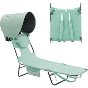 SUNNYFEEL Lay Flat Tanning Chair, Face Down Lounger, 5-Position Reclining, 1PCS