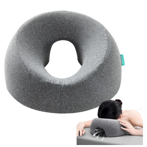 Face Down Pillows for Massage Table, Massage Headrest for Bed, Face Pillow for Stomach Sleeping, BBL Pillow After Surgery Post Eye Surgery & Vitrectomy Recovery, Removable Cover Grey