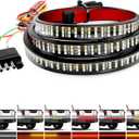 GOOACC Truck Tailgate Light Bar 60" Triple Row 504 LED Strip 6 Function with Red Running Brake Amber Turning Signals Strobe White Reverse Lighting