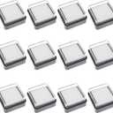 Lind Kitchen 12PCS 3x3cm Empty Blank Ink Pad, Blank Empty Ink Pad, No Ink DIY Ink Stamp Pad for Ink Refill DIY Painting Scrapbooking Craft Project