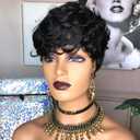 Short Curly Pixie Cut Wig Human Hair for Black Women Short Human Hair Pixie Cut Glueless Wigs Natural Curl Hair Black Pixie Wigs for Daily Use