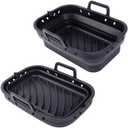 Original Air Fryer Silicone Liner, 4 piece set for your air fryer daily essential use, reusable, cleanliness maintaining good condition of your air fryer. The liners are 8.1inch 100% platinum silicone