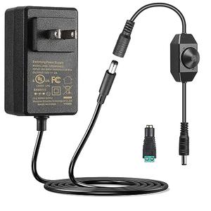 12V 2A Power Supply Class 2 UL Listed with LED Dimmer Switch,24W 100-240V AC/DC 12Volt 2Amp 1.5A 1A Adapter Power Supply with 5.5mm x 2.1 DC Jack Connector for LED Strip Light & Other Device
