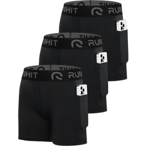 Runhit 3 Pack 4" Girls Volleyball Shorts Spandex Dance Shorts for Girls Youth Running Athletic Biker Shorts with Pockets Black, Small