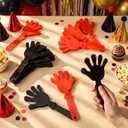 Junkin 48 Pcs Hand Clappers Bulk 7.5 x 3.5 Inch Plastic Noise Makers Party Favors Cheers Clapping Noise Makers Clacker for Soccer Match Football Sporting Event Birthday Game Supplies (Red,Black)