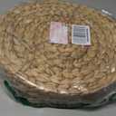 6 Pack, Round Woven Placemats, Natural Water Hyacinth Wicker Place mats, Braided Straw Table Mats, Charger Plates for Dining Table, Fall, Thanksgiving, Christmas (13.8 inch)