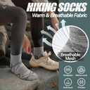 ANTSANG 6 Pairs Merino Wool Quarter Ankle Hiking Running Socks Compression Thermal Thick Cushion Socks for Women Men (Gray, L)