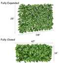 86 York Expandable Fence Privacy Screen Faux Ivy Decorative for Outdoor Garden Wall Patio Balcony, Artificial Hedge Lattice Fencing(Single Sided Leaves)