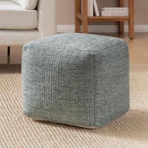 Anji Mountain 16" H x 16" W Handmade Pouf Ottoman for Living Room & Couch