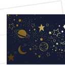 Great Papers! Cosmic Night Gold Foil Note Card & Envelopes, 4.875" x 3.375", 50 count (2020031)