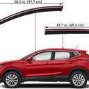 Lightronic Extra Durable Clip-on in-Channel Auto Vent Window Visor, Fits 2017-2022 Nissan Rogue Sport, UV Protection Rain Guard, Original Wind Deflector, No-Drill Easy Install, Dark Smoke, 4-Pcs