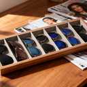 Walnut Wood Glasses Storage Box Eyeglass Sunglasses Box Storage Case Tray Jewelry Display Showcase Organizer Box