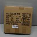 MaxSmeo Drink Table, Small Side Table for Small Spaces, Modern Round End Table with Fluted Wood Leg, White