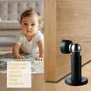 Door Stoppers Heavy Duty Magnetic Door Stopper for Wall & Bottom of Door Premium Adjustable Door Stop with Heavy-Duty Windproof Design, Constructed with SUS304 (Black-1PCS)