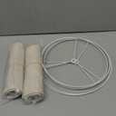 Lamp Shades Set of 2 - Drum Lampshades 11.4" x 12.9" x 9.8" Inches, Fabric Medium Replacement Lampshades for Table Lamp, Floor Lamp, Assembly Required, Spider,Linen (Beige)
