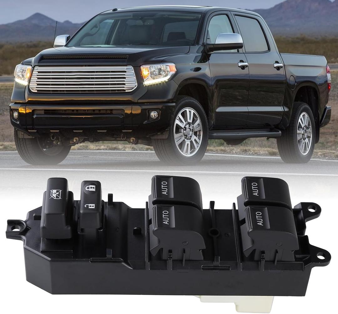 84820-0R040 Left Driver Side LED Power Window Switch Auto Down Up Compatible for Toyota for Tundra 2007-2021 Auto Down Up Control Switch Button 848200R040 Master Window Switches