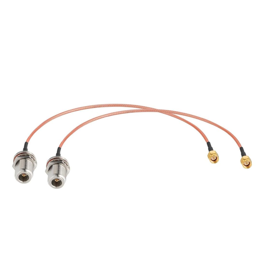 2 x Superbat SMA to N Adapter Cable 12inch Low Loss RG316 SMA Male to N Female Bulkhead Coax Jumper (2Pcs) for 3G/4G/LTE Lora Gateway Hotspot Radio ADS-B Receiver