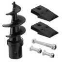 Bolt-On Spiral Point Auger, with 2 Pack 3 Point Auger Cutting Edge, for Heavy-Duty Augers, 3 Point Post Hole Digger