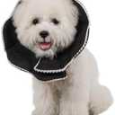 WZ PET Adjustable Dog Cat Cone,Soft Recovery Cat Cone Collar,Dog Protective Collar for Cats Surgery,Black,Small
