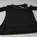 AmlieBoutik Women Collar Button Up Short/Long Sleeve Blouse Shirt (X-Large, Black)