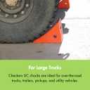 Checkers One Large Wheel Chock for 32-46" Tires, Heavy Duty Wheel Chocks for Semi Trucks, Utility, Tractor Trailer, 70k lb Load Capacity, Made in The USA, Polyurethane, UC1500-6