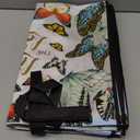 NymphFable 5 Pack Reusable Shopping Bags Colorful Butterflies Washable Grocery Bags Fabric Tote Bag