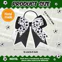 WILLBOND 20 Pieces Soccer Hair Ties Elastic Soccer Ball Hair Accessories for Girl Women Player School Team Football Birthday Party (Black, White)